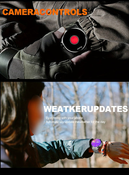 Smart Watch 1.85-Inch Round Display with 710mAh Battery, Wireless Calling and Silver or Black Band