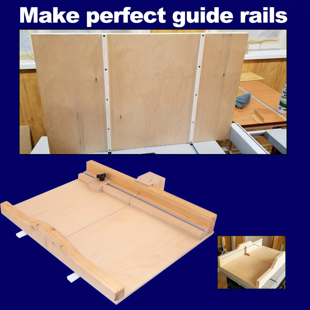UHMW Miter Bars for Table Saw Crosscut Sleds, 3/4 x 3/8 x 17 Inch with Predrilled Holes and Screws