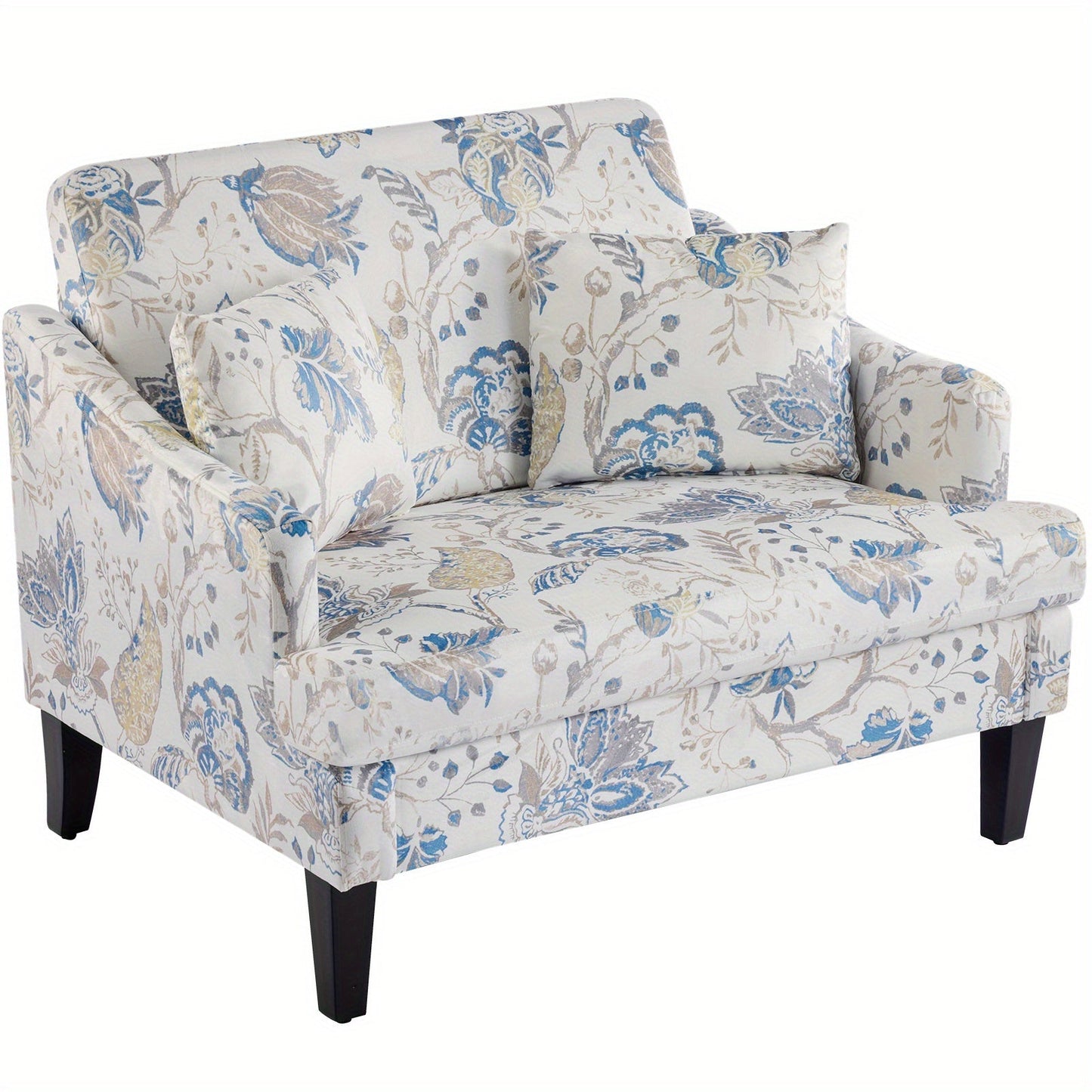 Accent Chair shown in the Blue Floral, Set Of 1 option