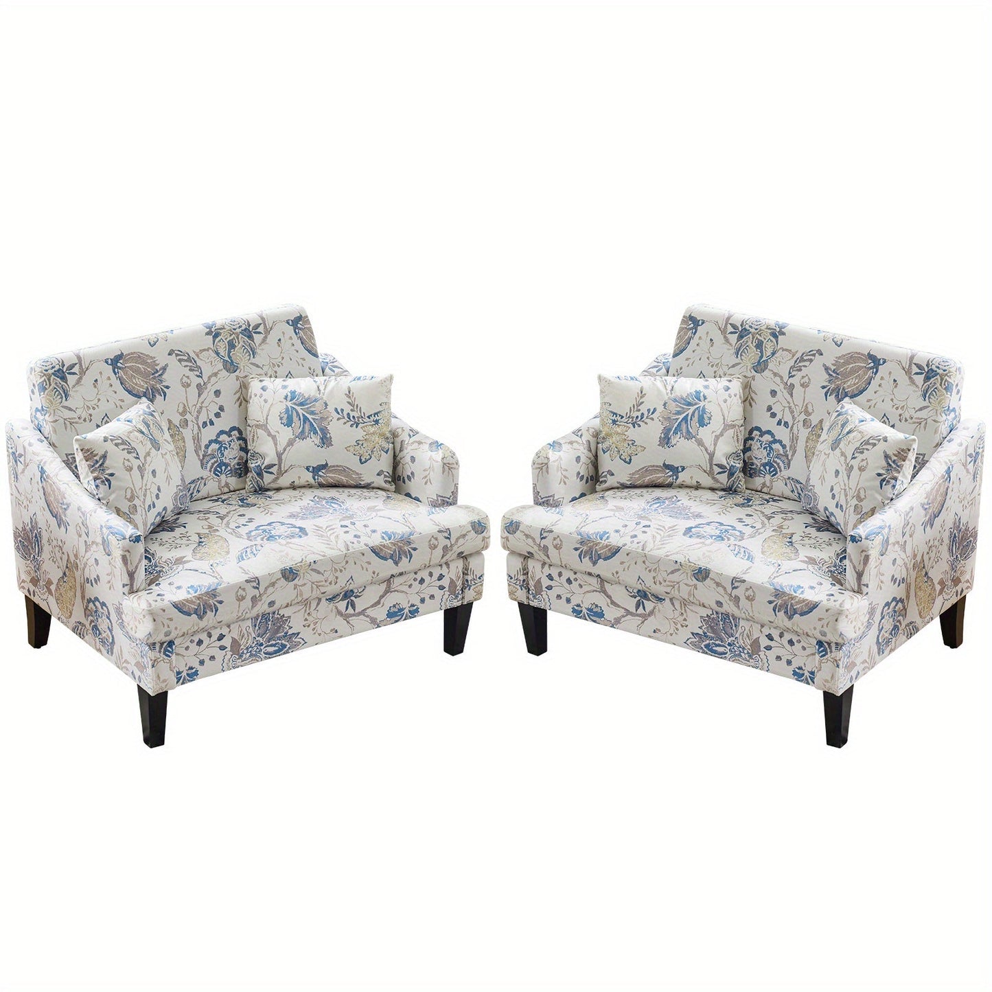 Accent Chair shown in the Blue Floral, Set Of 2 option