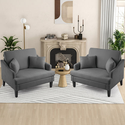 Accent Chair shown in the Dark Gray, Set Of 2 option