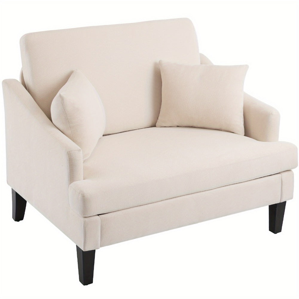 33.5-Inch Oversized Accent Chair with Memory Foam, Bedroom Reading Chair for Living Room detail image - detail view 15