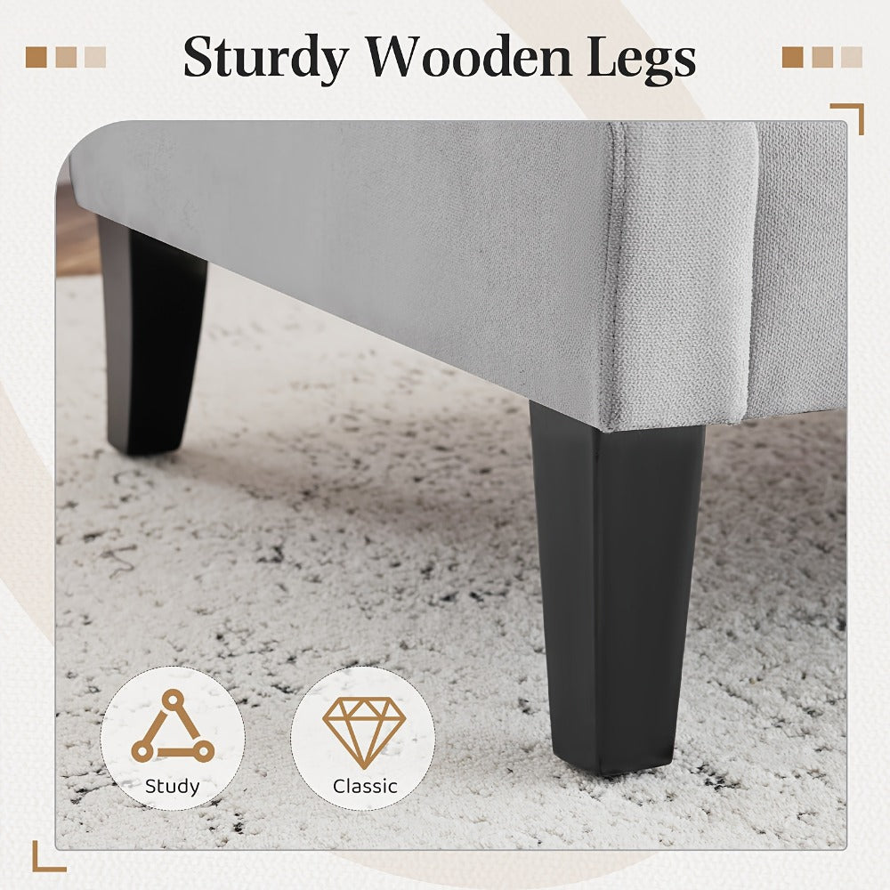 33.5-Inch Oversized Accent Chair with Memory Foam, Bedroom Reading Chair for Living Room detail image - detail view 16