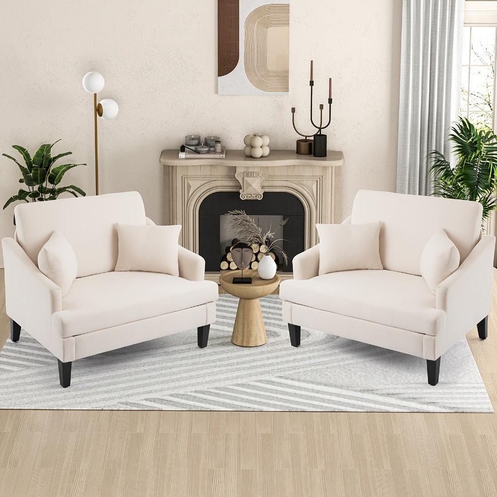 33.5-Inch Oversized Accent Chair with Memory Foam, Bedroom Reading Chair for Living Room detail image - detail view 18