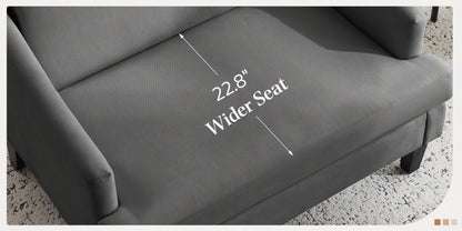 33.5-Inch Oversized Accent Chair with Memory Foam, Bedroom Reading Chair for Living Room detail image - detail view 25