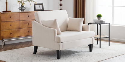 33.5-Inch Oversized Accent Chair with Memory Foam, Bedroom Reading Chair for Living Room detail image - detail view 28