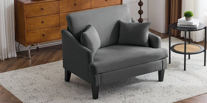 33.5-Inch Oversized Accent Chair with Memory Foam, Bedroom Reading Chair for Living Room detail image - detail view 31