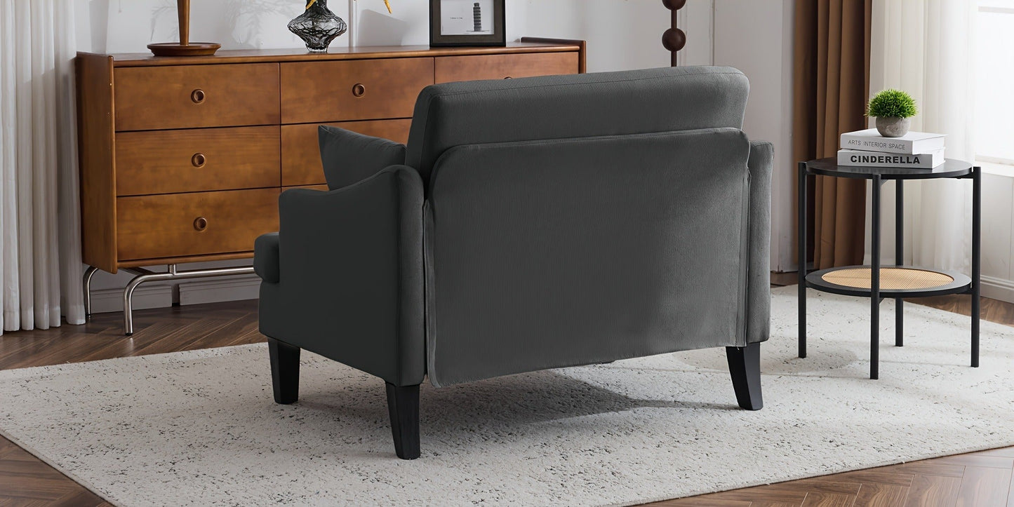 33.5-Inch Oversized Accent Chair with Memory Foam, Bedroom Reading Chair for Living Room detail image - detail view 32