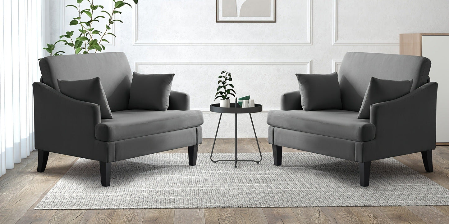 33.5-Inch Oversized Accent Chair with Memory Foam, Bedroom Reading Chair for Living Room detail image - detail view 33