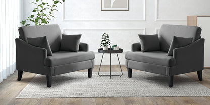 33.5-Inch Oversized Accent Chair with Memory Foam, Bedroom Reading Chair for Living Room detail image - detail view 33