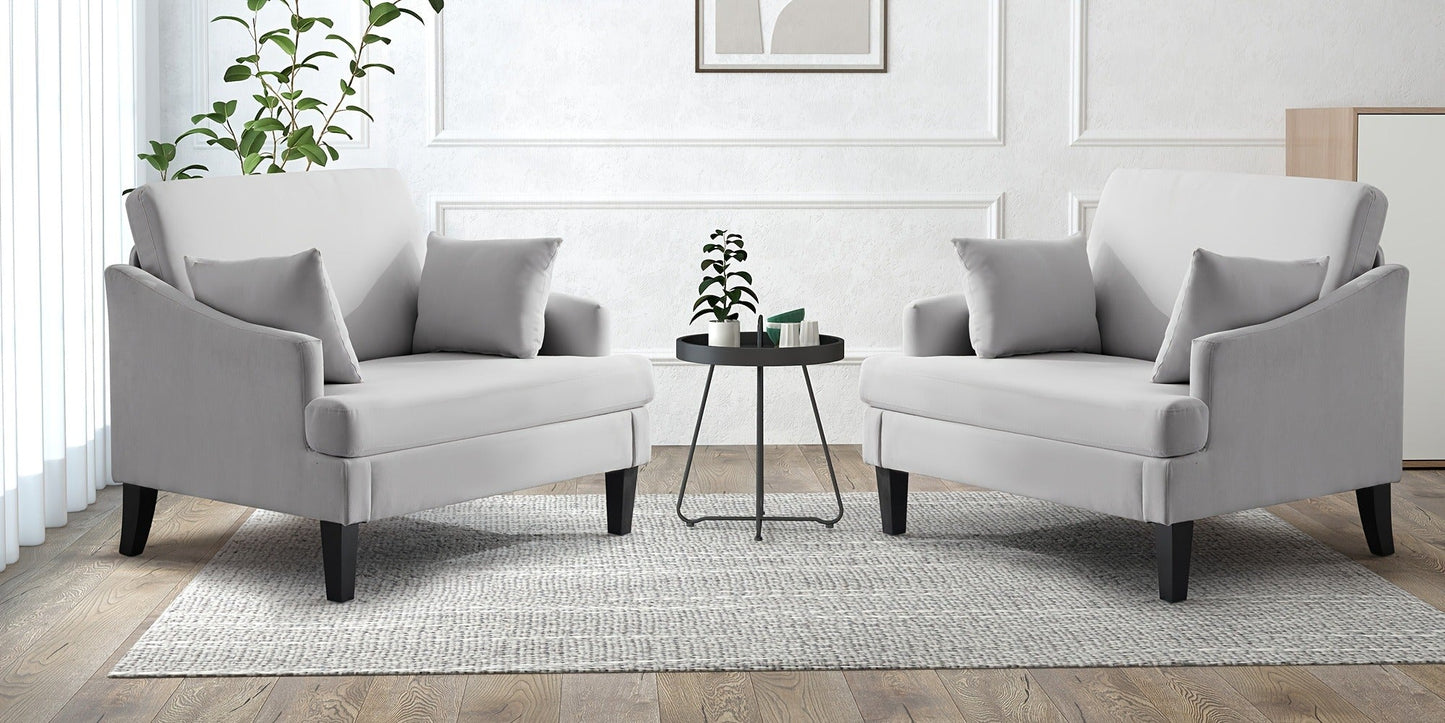 33.5-Inch Oversized Accent Chair with Memory Foam, Bedroom Reading Chair for Living Room detail image - detail view 34