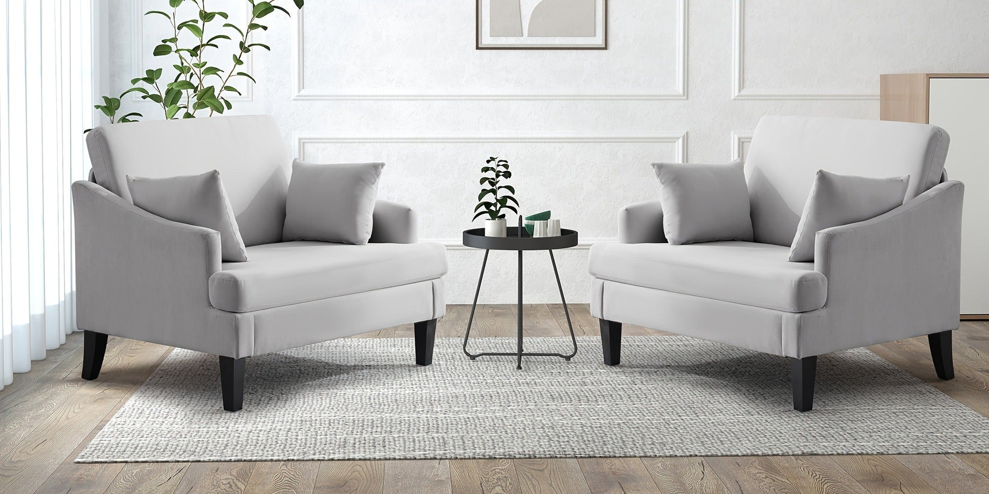 33.5-Inch Oversized Accent Chair with Memory Foam, Bedroom Reading Chair for Living Room detail image - detail view 34