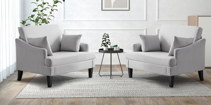 33.5-Inch Oversized Accent Chair with Memory Foam, Bedroom Reading Chair for Living Room detail image - detail view 34