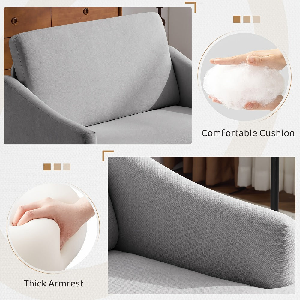33.5-Inch Oversized Accent Chair with Memory Foam, Bedroom Reading Chair for Living Room detail image - detail view 6