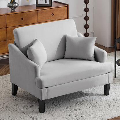 Accent Chair, Oversized 33.5" Wide with 2 Pillows, Upholstered Memory Foam Armchair Big shown in the main product view