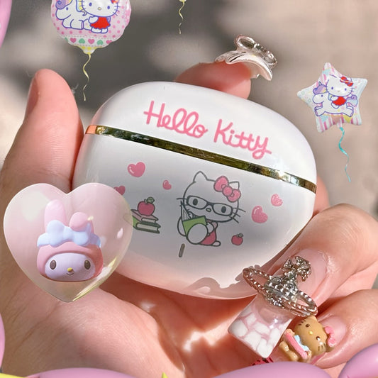 Sanrio Hello Kitty Kuromi Cinnamoroll Wireless Earbuds Bluetooth 5.0 Cute Kawaii Design 3 Styles Power Display Touch Control Girls Gift