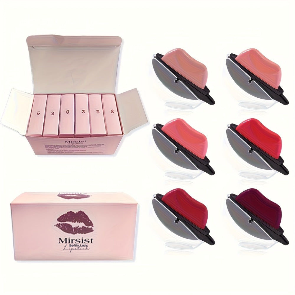 Color Changing Lipstick Set 6pcs Matte pH Reactive Lip-Shaped with Jasmine Scent - Non-Fade Long-Lasting Velvety Formula, Multi-Shade Lip Makeup Gift Set for Women & Girls
