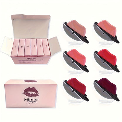 Color Changing Lipstick Set 6pcs Matte pH Reactive Lip-Shaped with Jasmine Scent - Non-Fade Long-Lasting Velvety Formula, Multi-Shade Lip Makeup Gift Set for Women & Girls
