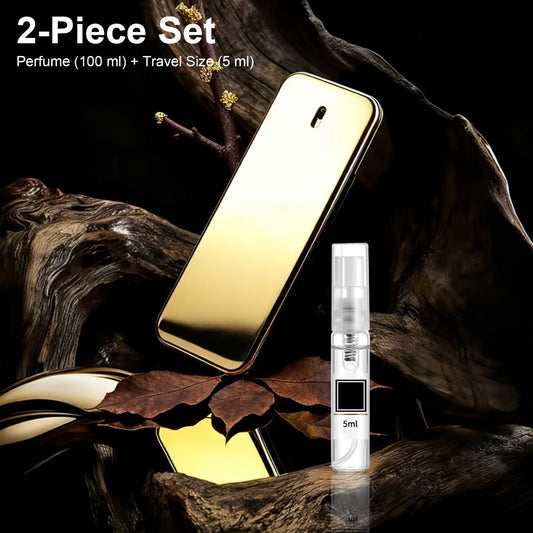 Men's Luxury Cologne 3.4oz Oriental Fragrance Long-Lasting Scent Golden Spray Portable Travel Daily Use Christmas Gift for Him 100ml