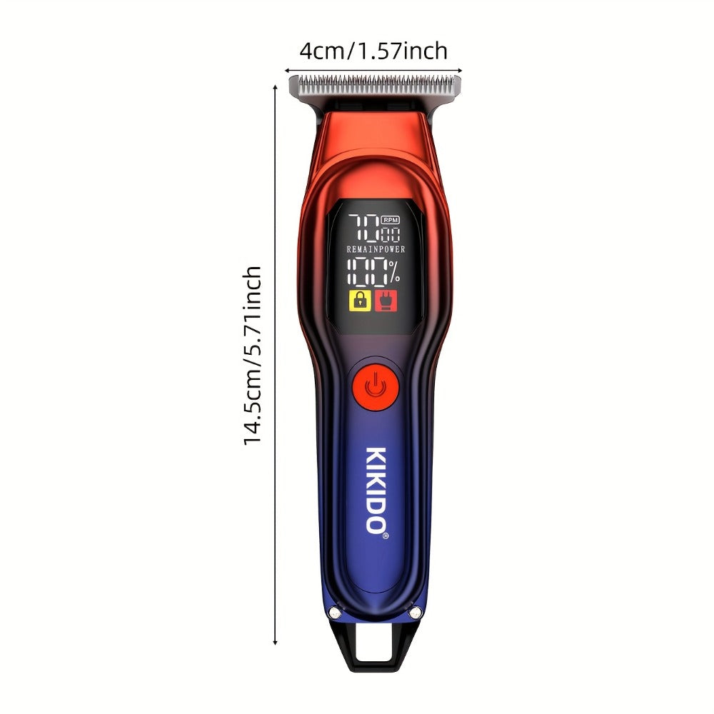 Hair Clippers & Trimmers KIKIDO KK-A2 T-Blade Model with LCD Display, USB Charging and Three Guide Combs