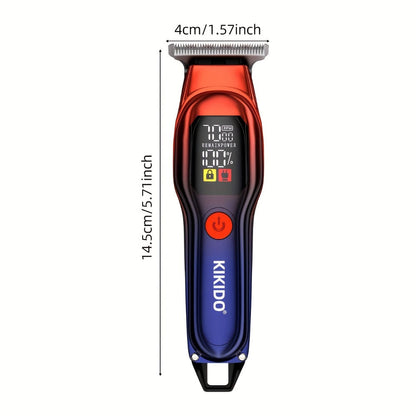 Hair Clippers & Trimmers KIKIDO KK-A2 T-Blade Model with LCD Display, USB Charging and Three Guide Combs