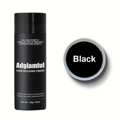 Large 30-Gram Hair Fiber Powder in Black or Dark Brown with Tall Shaker-Style Container Design