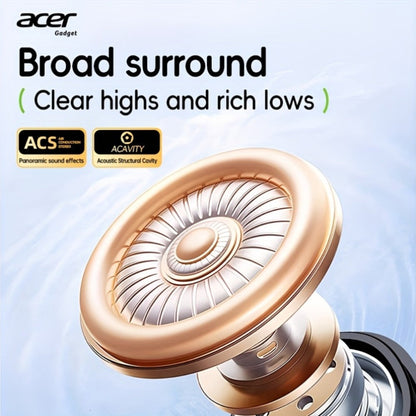 Acer OHR501 Dolby Surround Sound Wireless Earbuds Bluetooth 5.4 Semi-In-Ear TWS Intelligent Noise Cancellation Fingerprint Touch Control Ultra-Low Latency Type-C Fast Charging 8 Colors