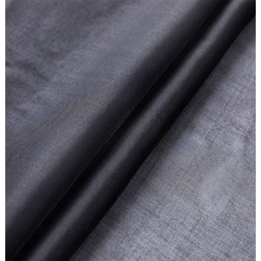 Two-Panel Solid Sheer Curtains with Rod-Pocket Header, Seven Colors and Four Size Configurations