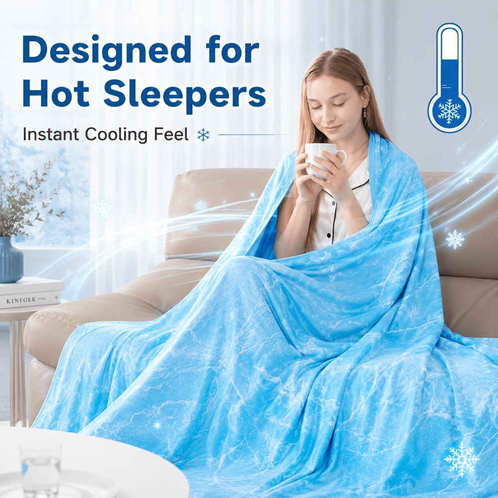Patterned Double-Sided Summer Blanket with 69 Tie-Dye, Solid, Star and Snowflake Size Options