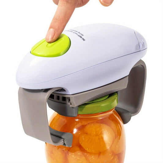 Electric Jar Opener One Touch Automatic – High Torque Battery Operated Jar Lid Opener for Seniors, Arthritis, Weak Hands, Women & Chefs | Hands-Free Kitchen Gadget Gift
