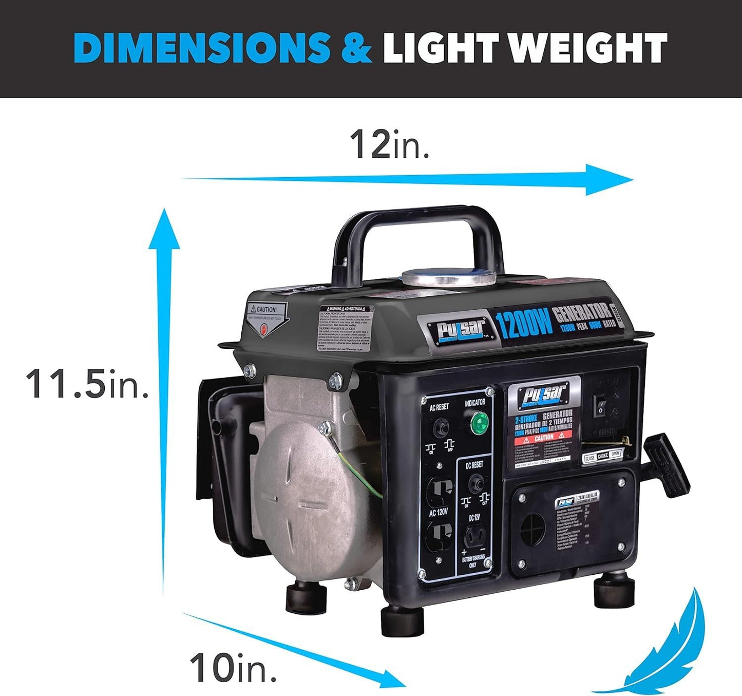 Portable Generator Gas Powered | Camping Emergency Tailgating Outdoor