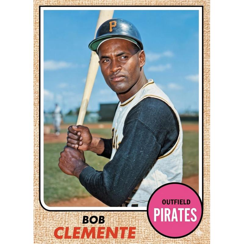 Sports Trading Cards, 1968 Topps-Labeled Baseball Mystery Display Slab with One Random Card for Collectors