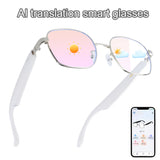 GS11 Bright Silver Smart Glasses + Photochromic Lenses