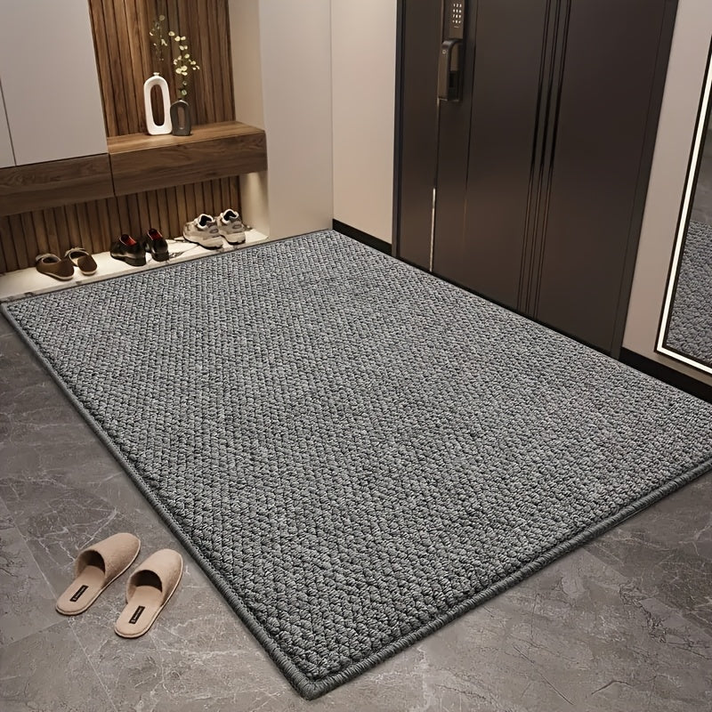 Imitation Sisal Bath Mat and Entryway Rug, 31.5 x 47.24 Inches in Dark Gray or Brown Woven Styles