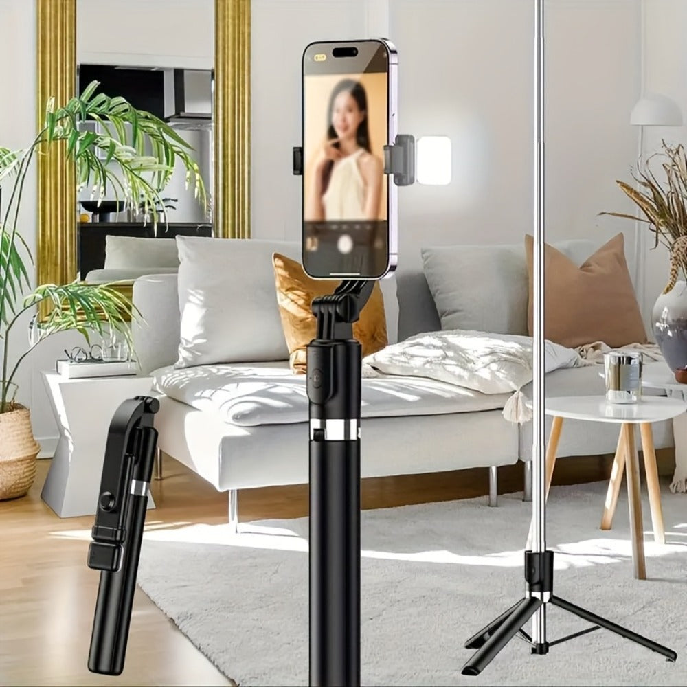Anti-Shake Selfie Stick Tripod 68 Inch Retractable with Wireless Bluetooth Remote & 360° Rotation – Professional Stabilizer Phone Tripod for Travel Vlog Live Streaming iPhone Android