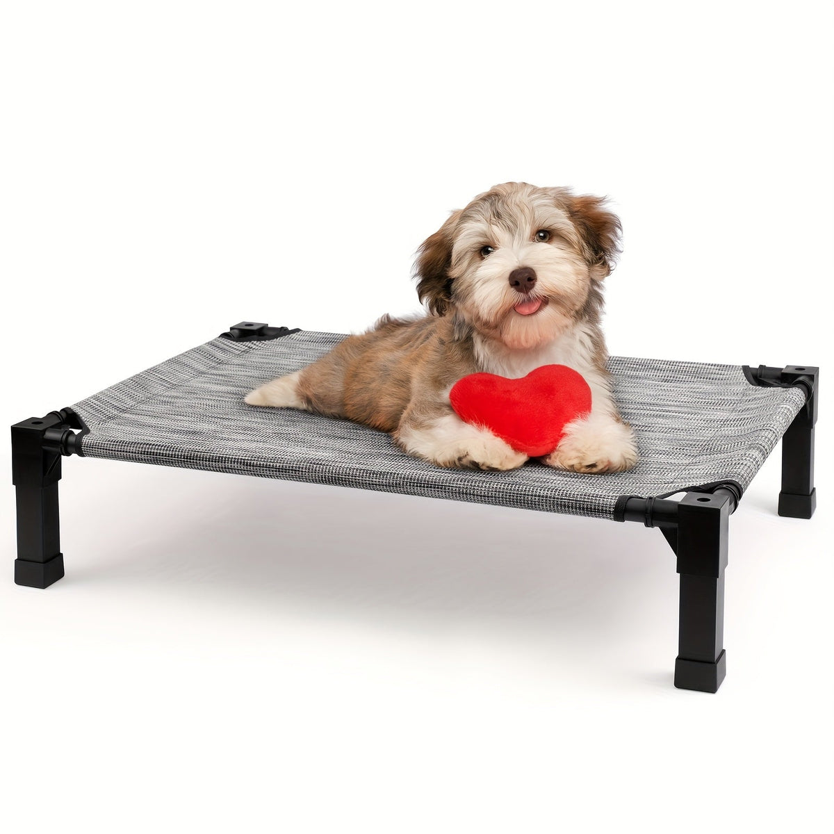 Elevated Pet Cot with Metal Frame, Textilene-Labeled Mesh Deck, Four Sizes and Seven Colors