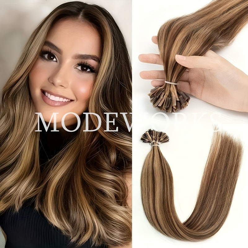 U-Tip Wavy Hair Extensions in 12, 14, 16, 18 or 20 Inch Lengths and 11 Protected Color Labels