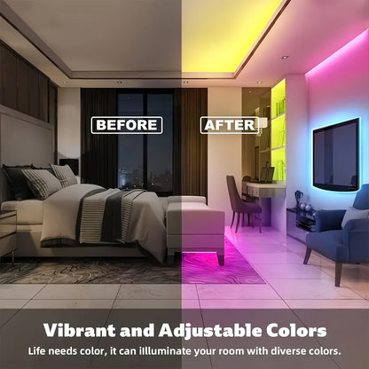 LED Strip Lights 100ft Color Changing with 44-Key Remote & Power Supply – RGB Light Strip for Bedroom Ceiling Living Room Festival Wedding Party Decor 30m