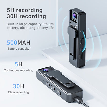 HD Night Vision Body Camera Portable Clip-On Wearable Sports Action Cam with Wide Angle Lens for Outdoor Security Hiking Cycling Law Enforcement