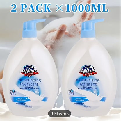 Pump-Bottle Body Wash with Vitamin E Label, Five Scent Options and Single or Two-Piece Packs