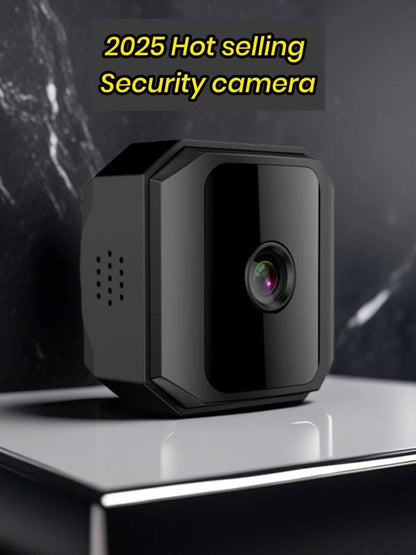Security Camera Mini Plug-In Black Model with Night Vision, Motion Alerts, Flexible Stem and Local TF Storage