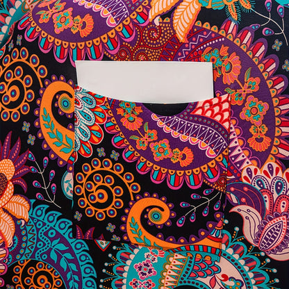 Chair Cover Four-Piece Printed Recliner Slipcover with Side Pockets in Ten Available Pattern Choices