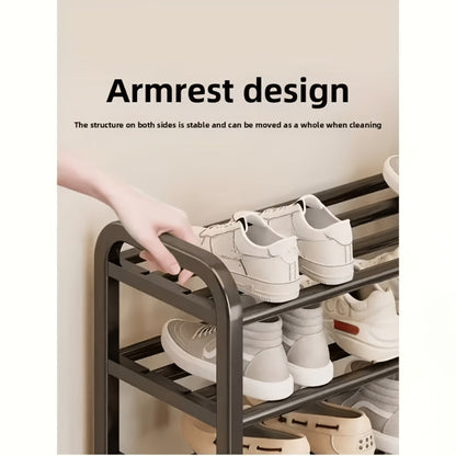 5-Tier Shoe Rack Organizer for Entryway, Space-Saving Narrow Shoe Storage Shelf, Multi-Layer Floor Mount, Holds 18 Pairs, No Assembly Tools Needed