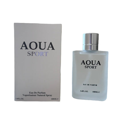 AOUA Black Acqua Aquatic Cologne for Men Eau de Parfum 3.4oz 100ml Fresh Lime Neroli Jasmine Long Lasting EDP Spray 1pc or 2pcs Set Gift for Him