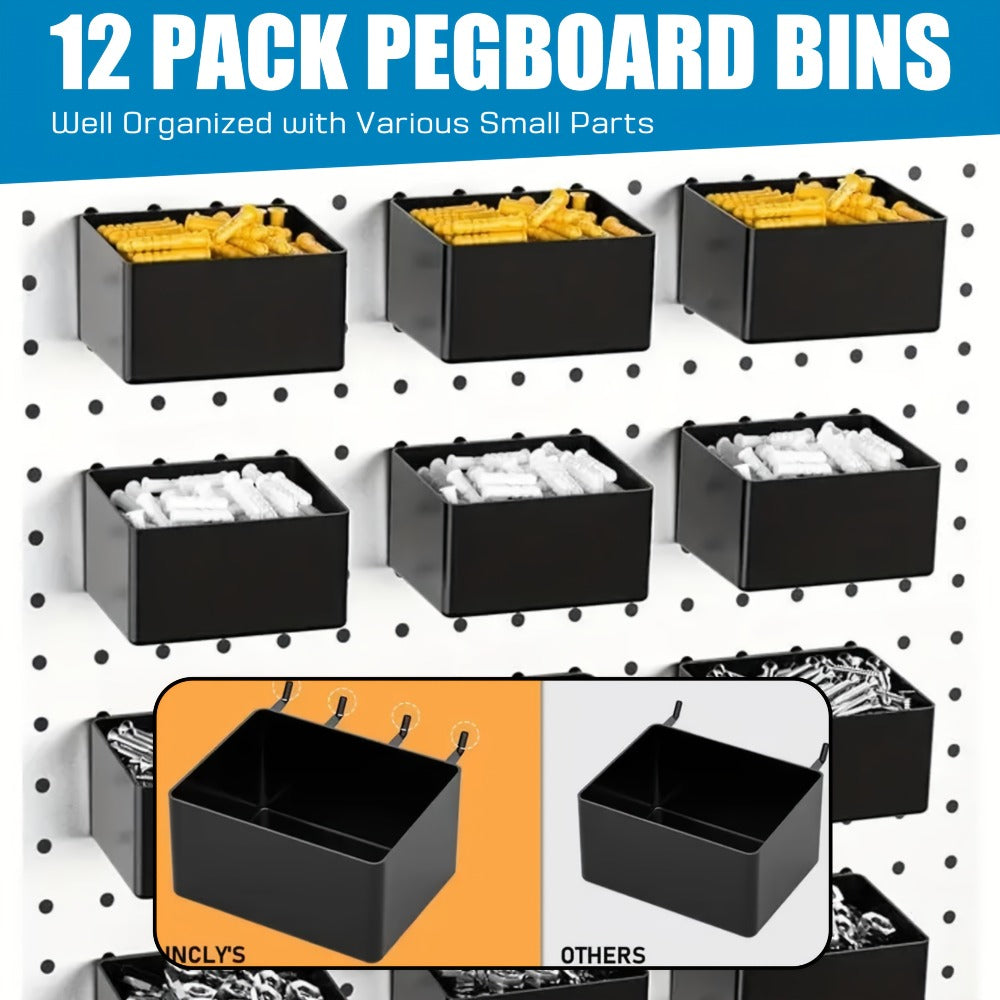 Pegboard Hook Organizer Kit, 278-Piece Bin and Hook Assortment for 1/8- and 1/4-Inch Tool Boards