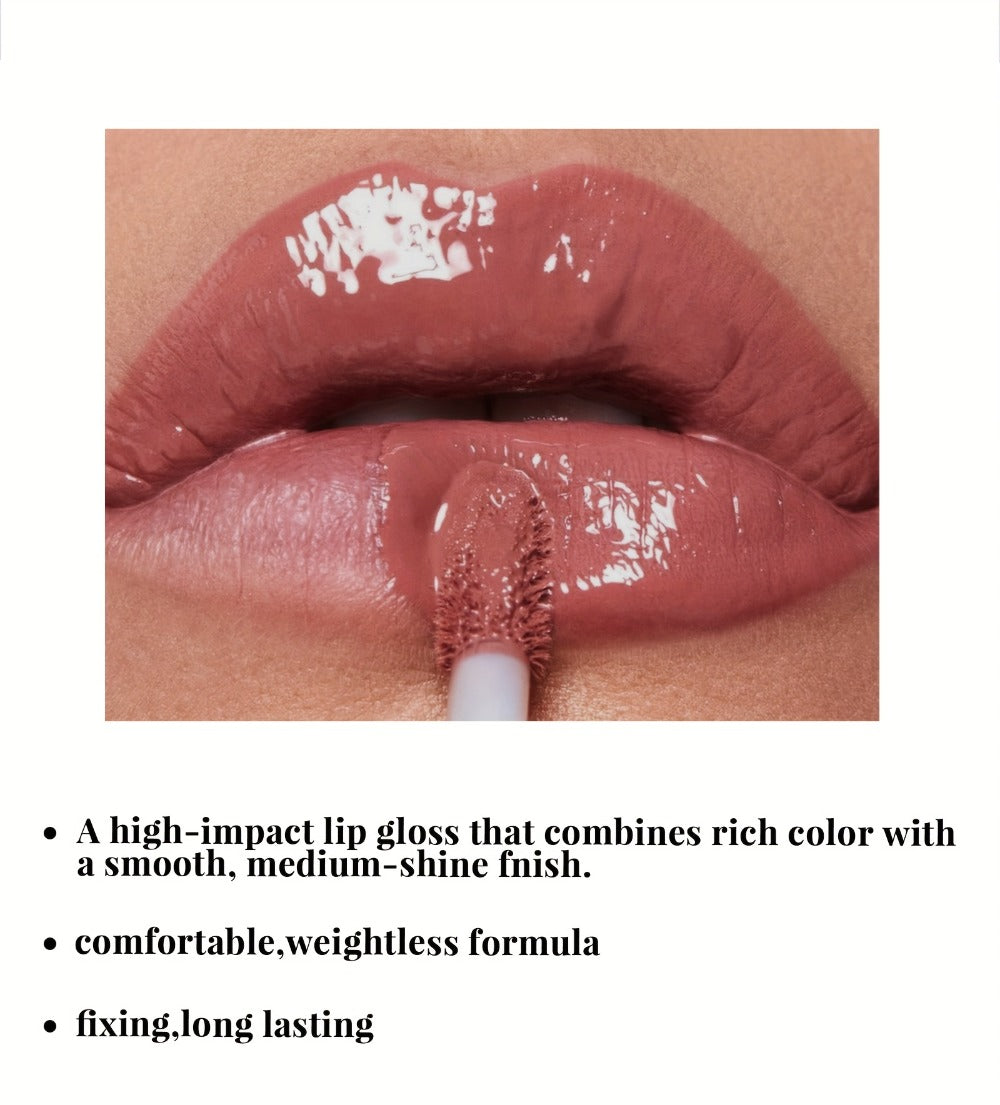 Lip Gloss Set by Leaf Poem with 12 Mixed Lip Colors, Slim Tube Applicators and Presentation Box