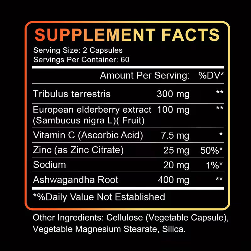Bunkell Capsule Supplement, 120-Count Bottle with Two-Capsule Serving and 60-Serving Label