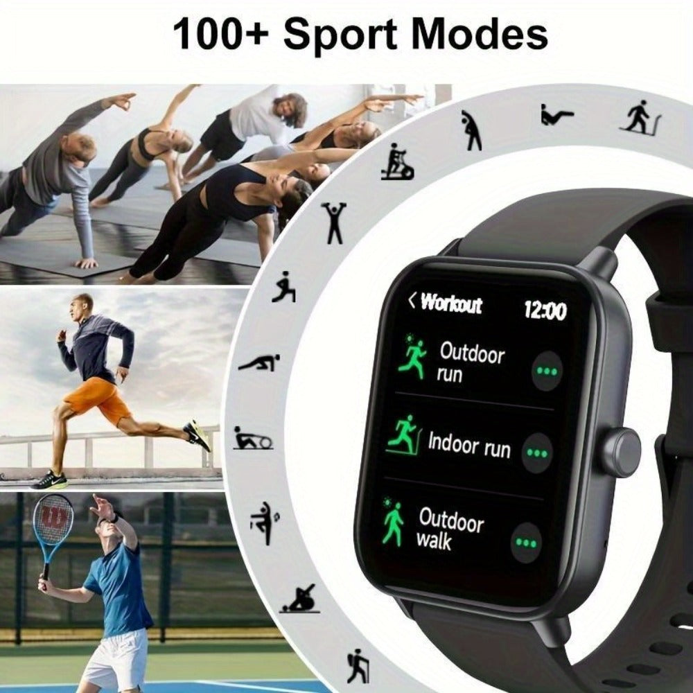 Smartwatch – with Remote Photo Control & HD Voice Calling, Large Screen Unisex , Message Notifications, Multiple Sport Modes, Heart Rate…