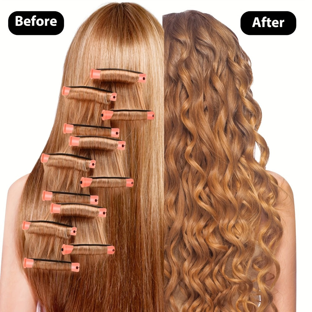 50pcs Soft Foam Perm Rods Heatless Hair Rollers with Comb – No-Heat Flexible Curl Rods for Long-Lasting Curls, Waves & Ringlets, DIY Home & Salon Hairdressing Styling Tool for Women All Hair Types
