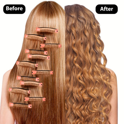 50pcs Soft Foam Perm Rods Heatless Hair Rollers with Comb – No-Heat Flexible Curl Rods for Long-Lasting Curls, Waves & Ringlets, DIY Home & Salon Hairdressing Styling Tool for Women All Hair Types